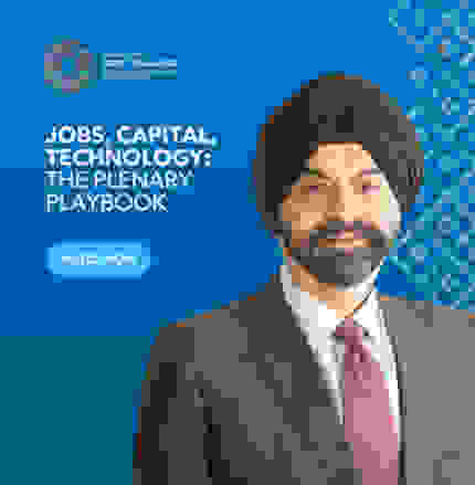 Jobs, capital, technology: The plenary playbook. Watch now.