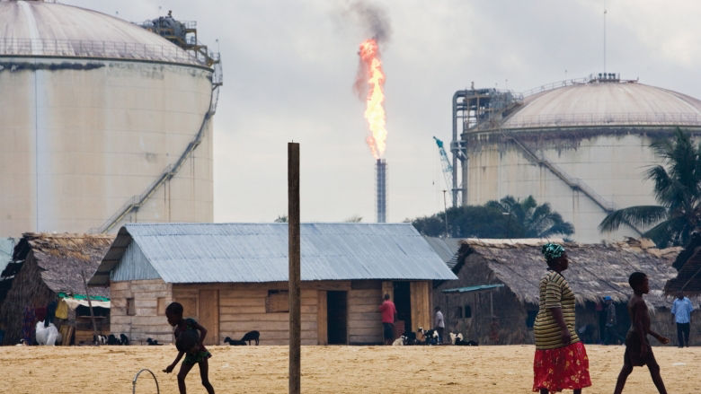 Gas flare in Nigeria