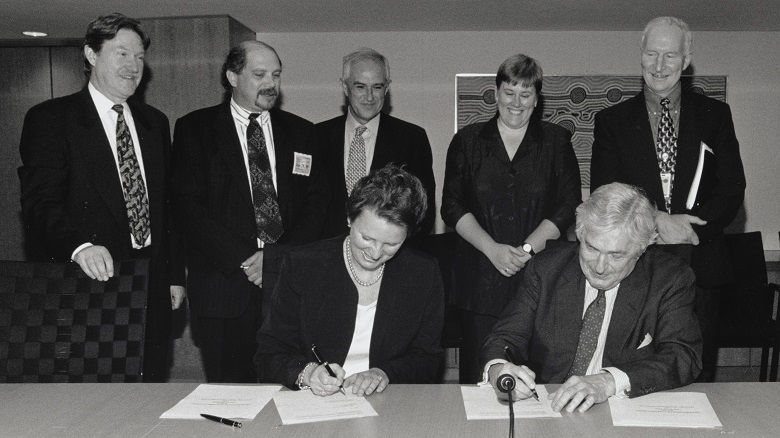 Maritta Koch-Weser and James Wolfensohn