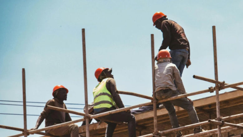 Construction workers on-site