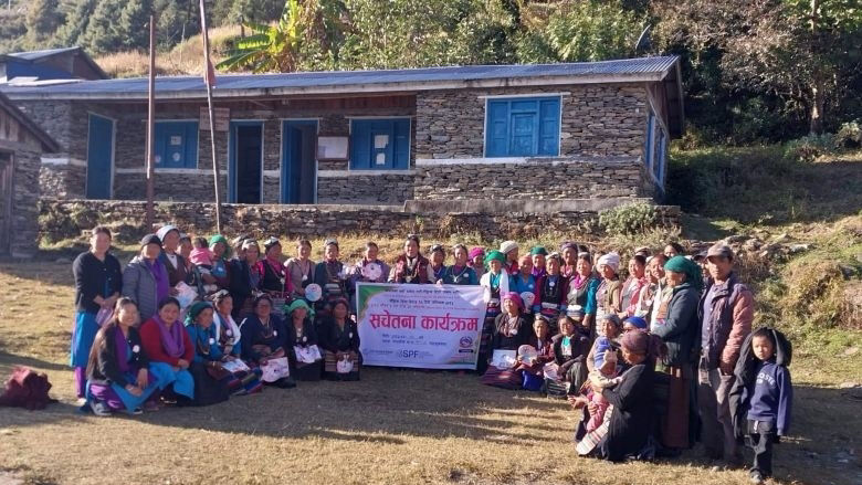 Local government and community people campaigning against gender-based violence in Bhotkhola,Nepal