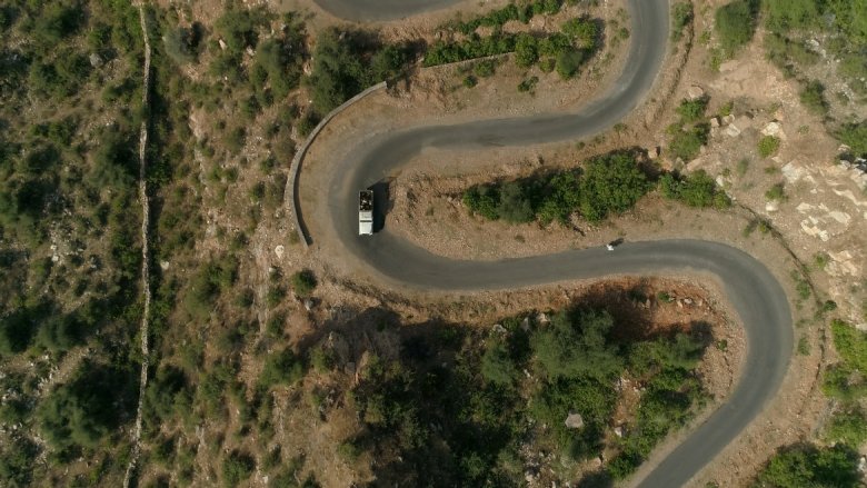 Rural road in India