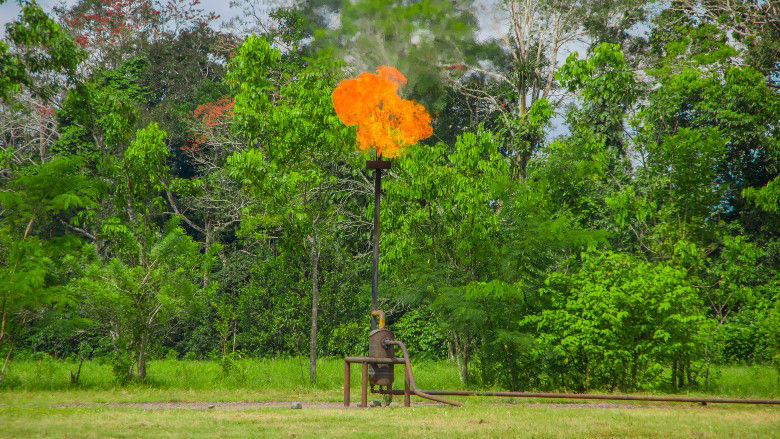 A small-volume gas flare in Ecuador 