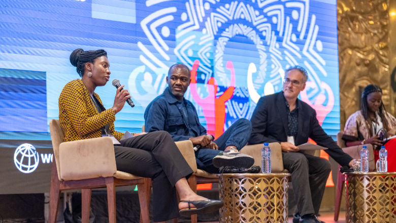 Panelists speaking at the AFW LEADS workshop