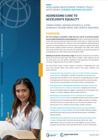 World Bank Gender Strategy: Accelerate Equality Of Women And Girls