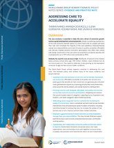 Addressing care to accelerate equality