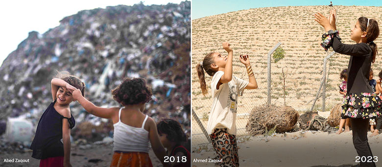 Al-Namsawi Dumpsite in Khan Younis- Gaza strip -Before 2018 & After GSWMP 2023 MENA