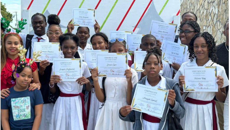 The graduates of the Afterschool Environmental Ambassadors Program commemorate the conclusion of their 8-week course