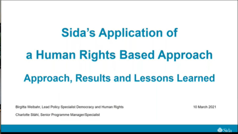 Application of a Human Rights Based Approach
