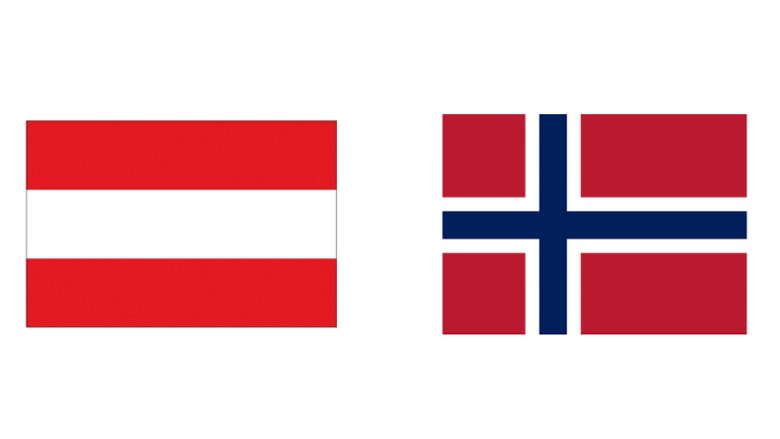 flags of Austria and Norway