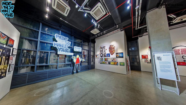 Gallery of the Paint the Sky exhibition in Bangladesh.