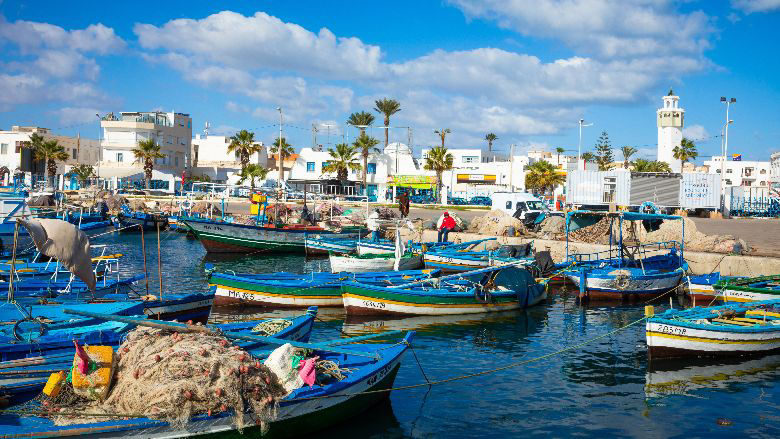 Boats-in-a-fishing-port-in-Mahdia-Tunisia