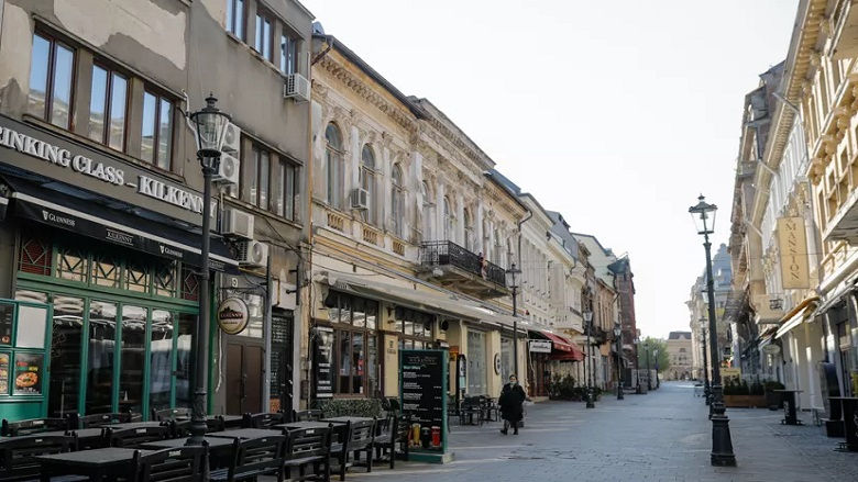 empty street of Bucharest during Covid-19 lockdown