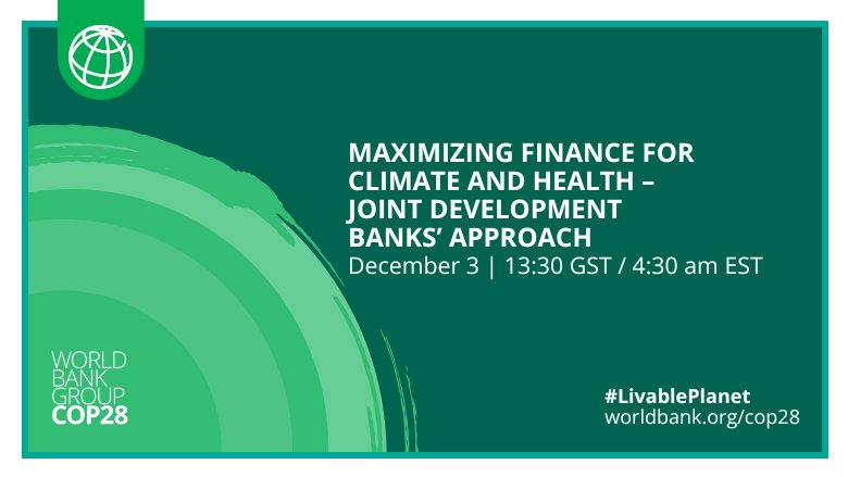 Maximizing Finance for Climate and Health – Joint Development Banks’ Approach