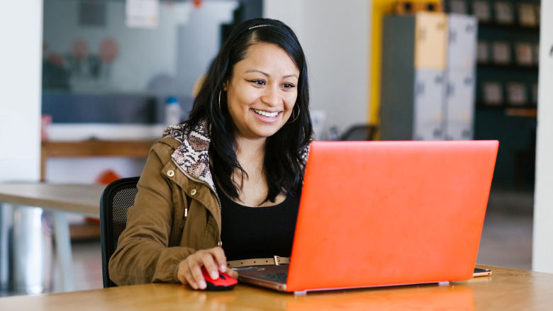 woman computer