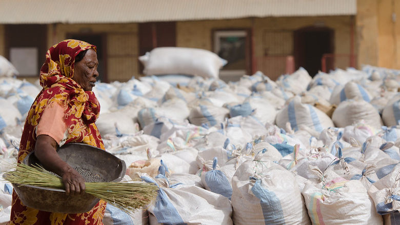 woman working