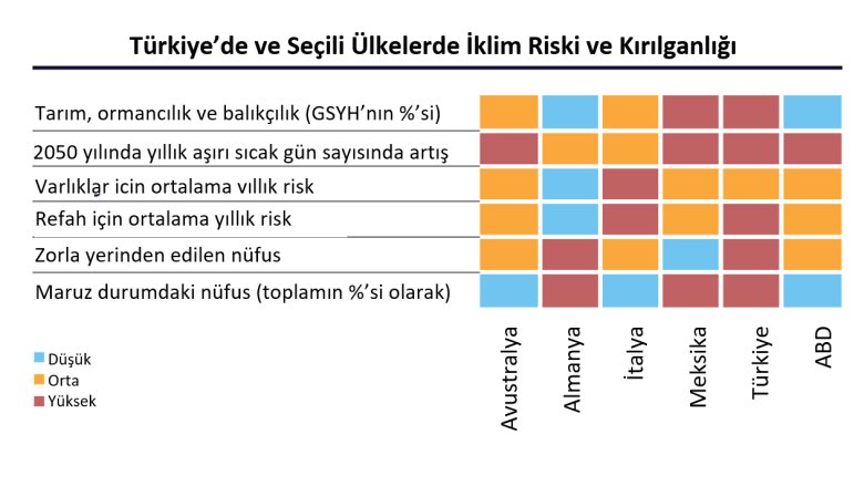 Türkiye’de ve Seçili Ülkelerde İklim Riski ve Kırılganlığı