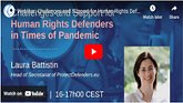 Challenges and Support for Human Rights Defenders in Times of Pandemic