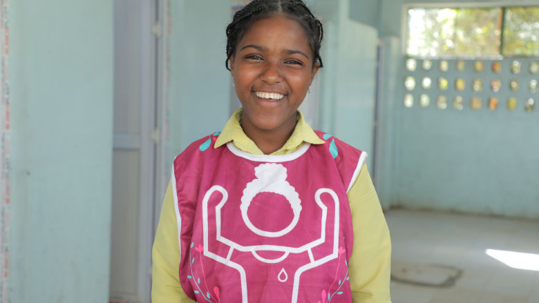 Young Ethiopian girl smiling