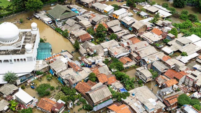 Image of flooded residential in Jakarta