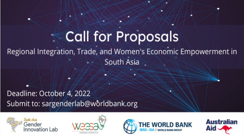 Call for Proposals Gender Innovation Lab Regional Integration