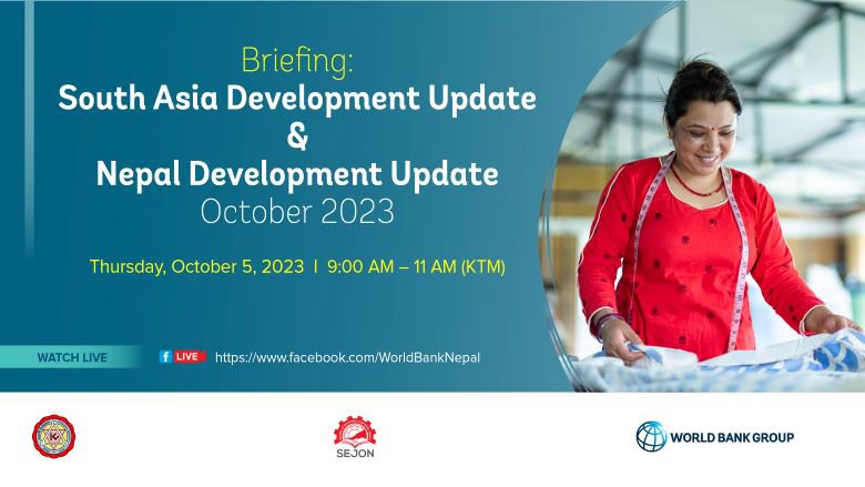 Banner for the briefing event on South Asia and Nepal Development Update