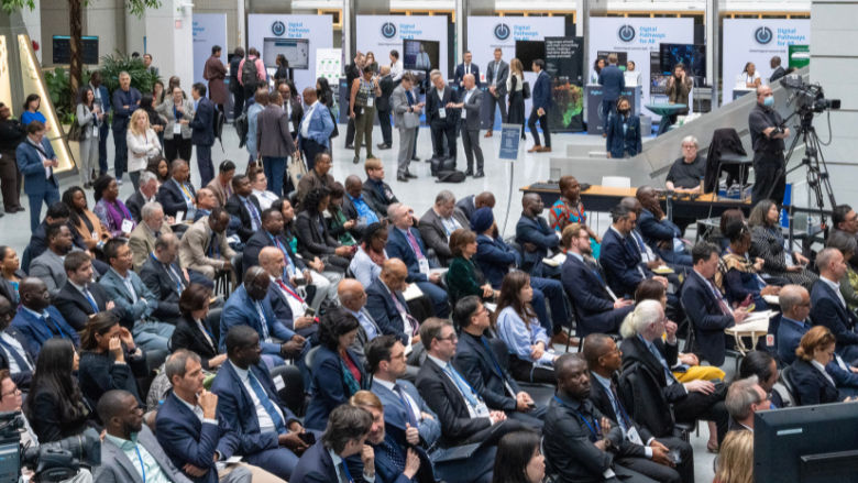 The packed crowd engaged in the topic of digital transformation at the World Bank digital summit
