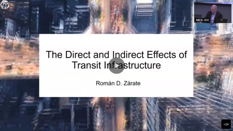 Cover slide of the presentation on The Direct and Indirect Effects of Transit Infrastructure