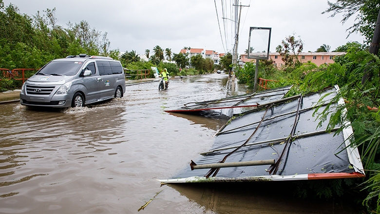 Consecuencias del Huracán Fiona en Bávaro, Punta Cana, República Dominicana. Foto: Shutterstock
