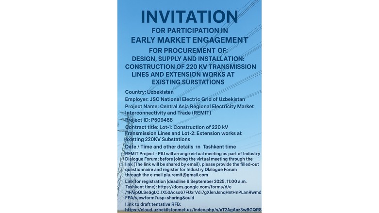 Uzbekistan power lines