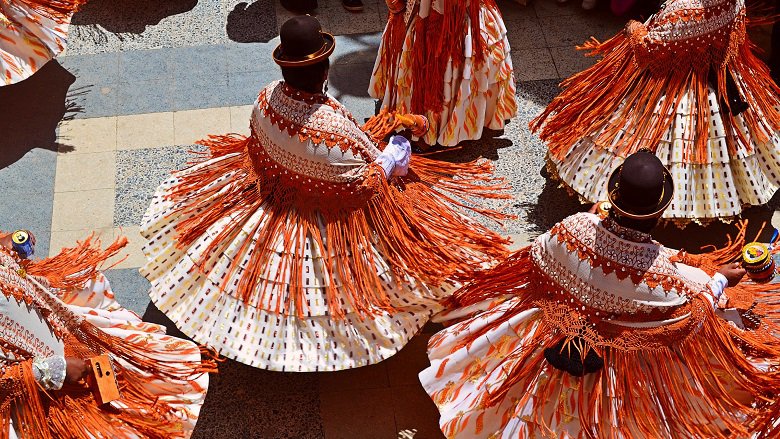 Dancers during Carnival in Puno, Peru