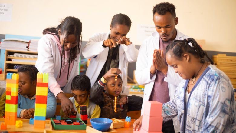 Students in class in Ethiopia