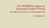 The FASTER Principles for Successful Carbon Pricing report cover
