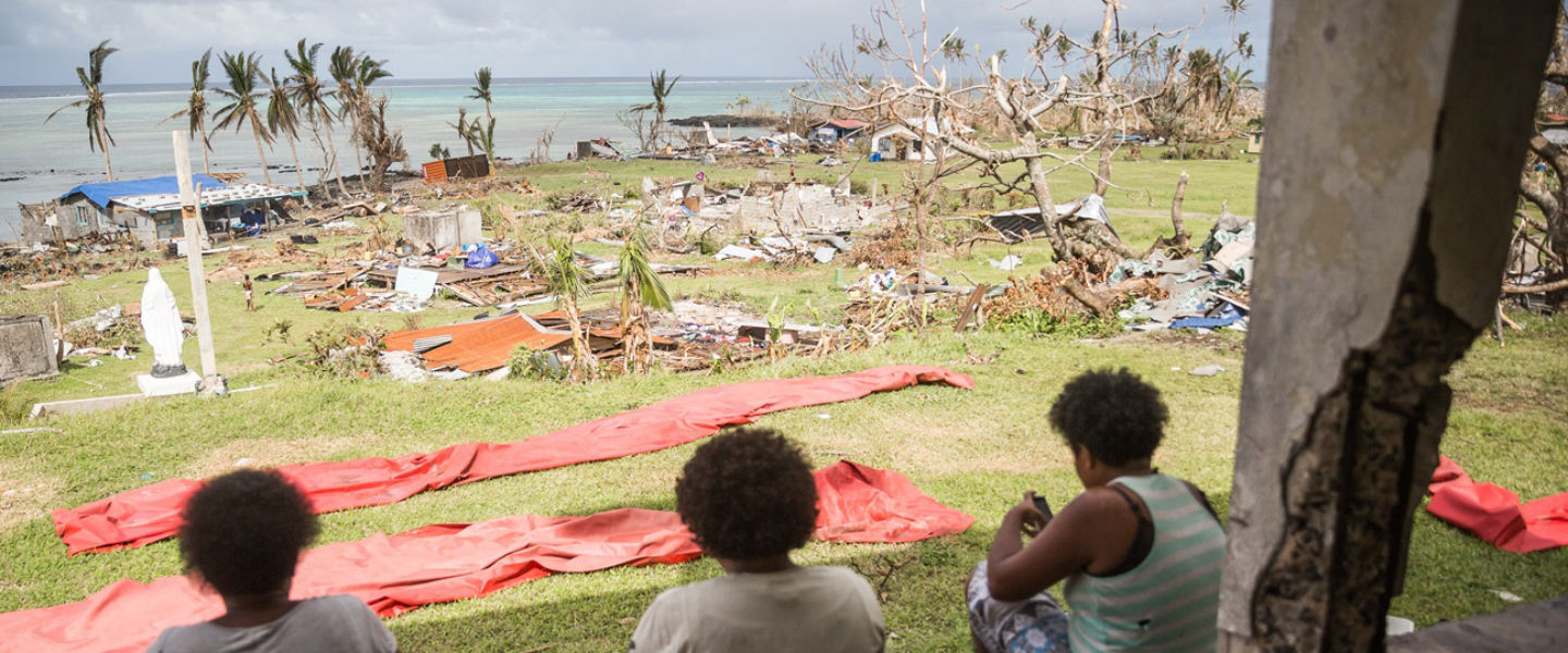 Aftermath of Cyclone Winston in Fiji.