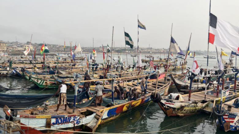 قوارب صيد في وينيبا، غانا بعدسة: مورغان غراهام / البنك الدولي