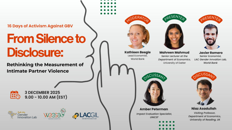 Banner of the webinar and the five speakers