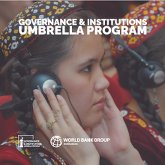 Cover image of the Governance & Institutions Umbrella Program brochure