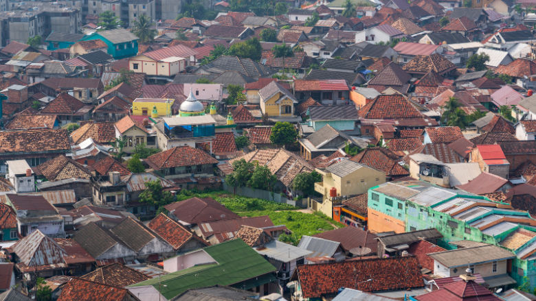 Houses in Palembang, Indonesia.