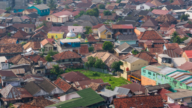 Houses in Palembang, Indonesia.