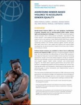 Addressing Gender-Based Violence to Accelerate Gender Equality