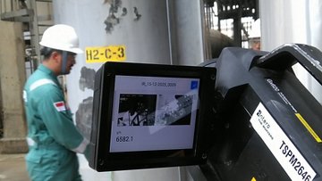 Methane survey at gas facility