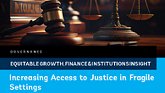 Image shows a gavel to represents the topic - increasing access to justice in fragile settings