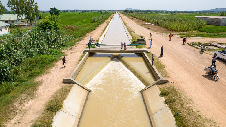 Rehabilitated irrigation along the East Branch Canal Kano State   