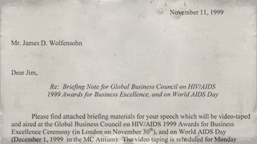 Briefing materials for President Wolfensohn