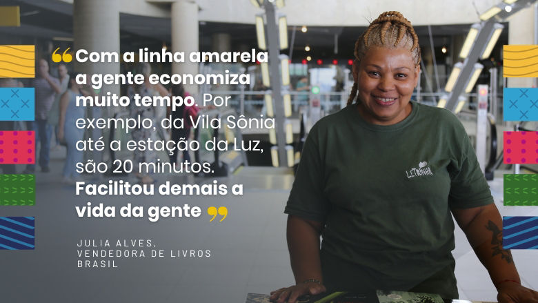 Julia Alves - Vendedora de livros. Sao Paulo, Brasil