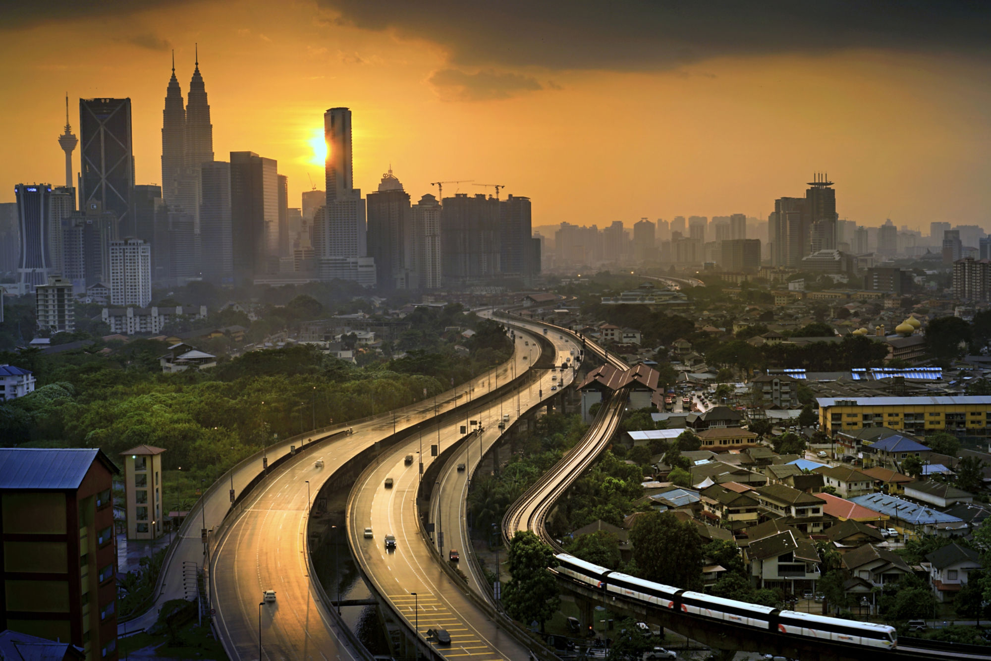 KL skyline at sunrise