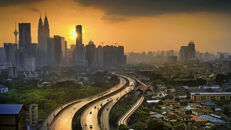 KL skyline at sunrise