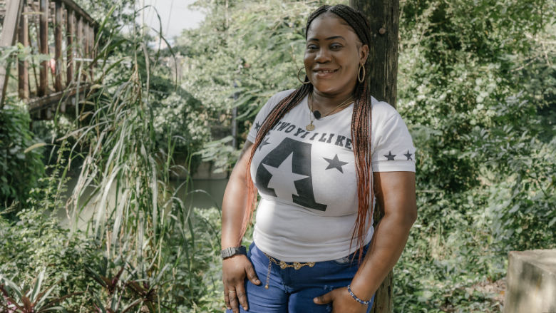 Kerry Ann Wright, a Jamaican woman whose vigilance helps communities in Central Jamaica avert disaster 