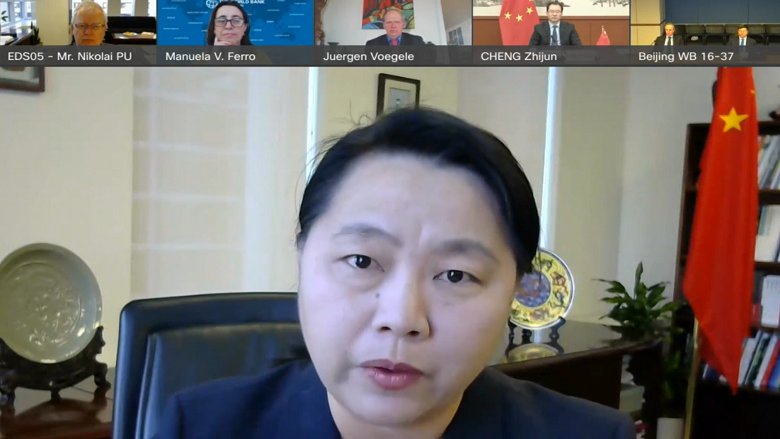 Executive Director for China making a virtual presentation