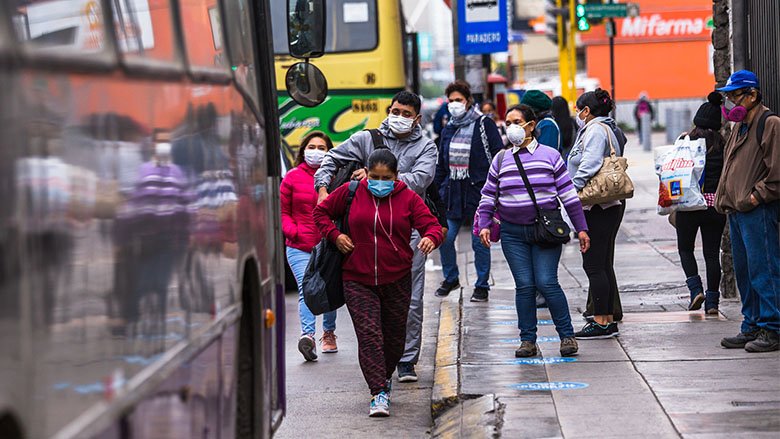 Calle de Lima, Perú, en tiempos de pandemia 
